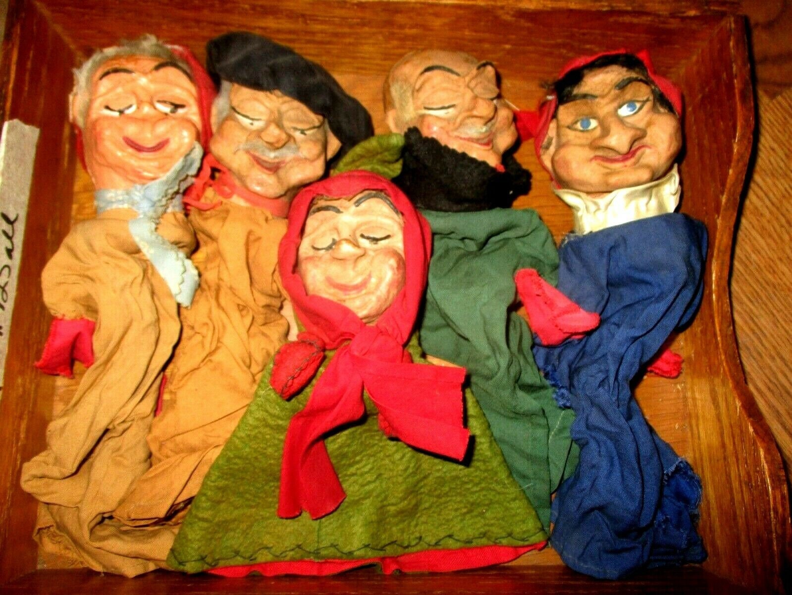 Set of 1930's RARE Antique Punch and Judy Carved Wood Etsy