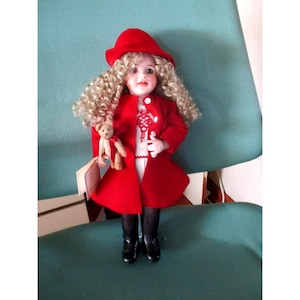 1996 Wendy Lawton 14&quot; Porcelain Collector Guild Doll Teddy and Me Members Only