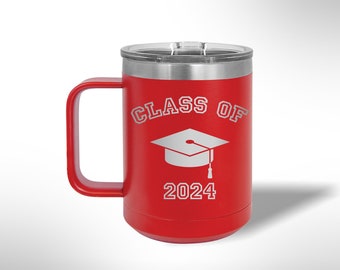 Custom Laser Etched Class of 2024 15 oz Mug