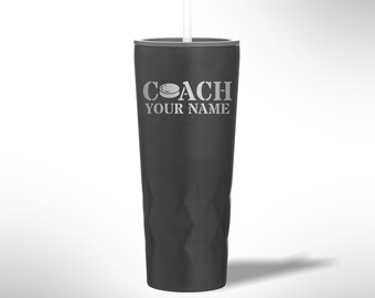 Custom Laser Etched Hockey Coach 20.9 oz Tumbler