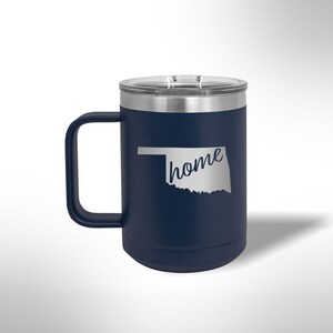 Custom Laser Etched Oklahoma Home 15 oz Mug