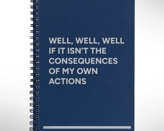 Consequences Spiral Notebook (lined pages)