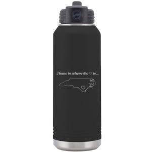 Custom Laser Etched NORTH CAROLINA HEART Water Bottle - 20 oz or 32 oz image 6