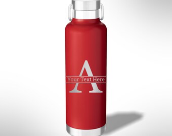 Custom Laser Etched Monogram 24 oz Water Bottle