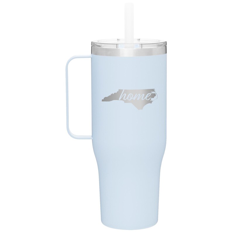 Custom Laser Etched North Carolina Home 40 oz Tumbler Mug Landfall