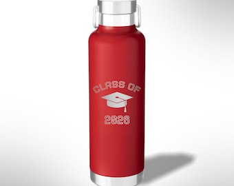 Custom Laser Etched Class of with Cap 24 oz Water Bottle