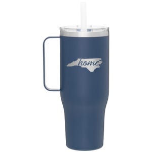 Custom Laser Etched North Carolina Home 40 oz Tumbler Mug Constellation