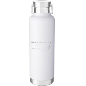 Custom Laser Etched NORTH CAROLINA HEART 24 oz Water Bottle Weiß