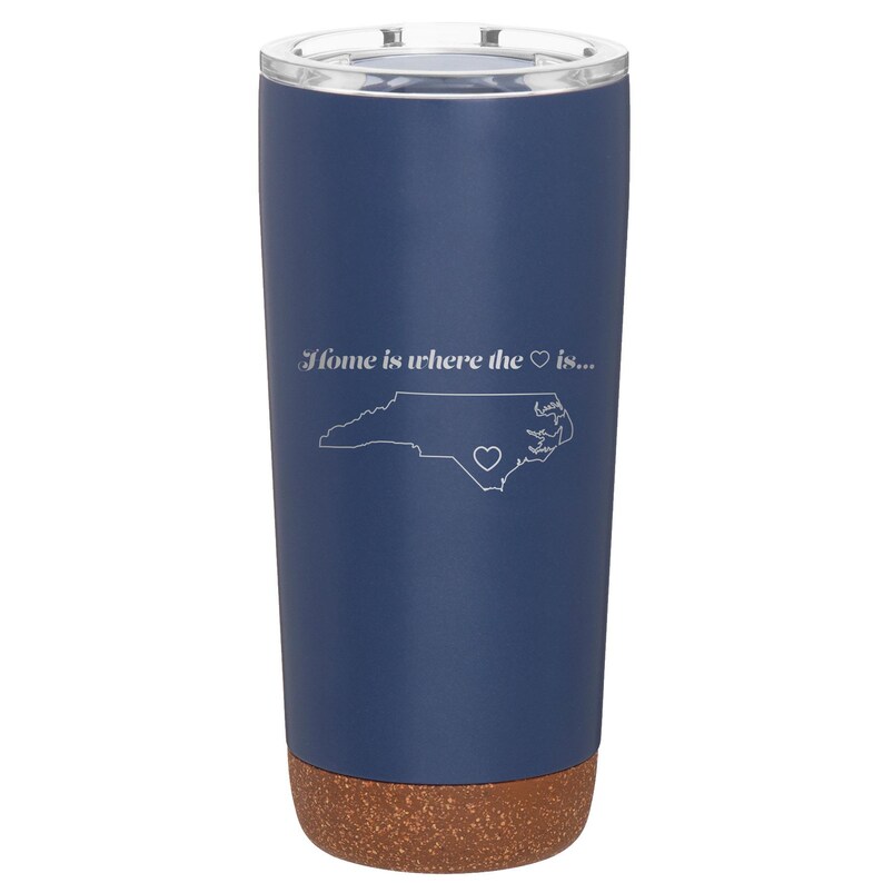 Custom Laser Etched NORTH CAROLINA HEART 20 oz Tumbler Constellation
