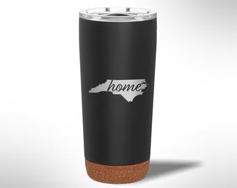 Custom Laser Etched North Carolina Home 20 oz Tumbler
