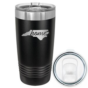 Custom Laser Etched North Carolina Home Tumbler - 20 oz or 30 oz image 2