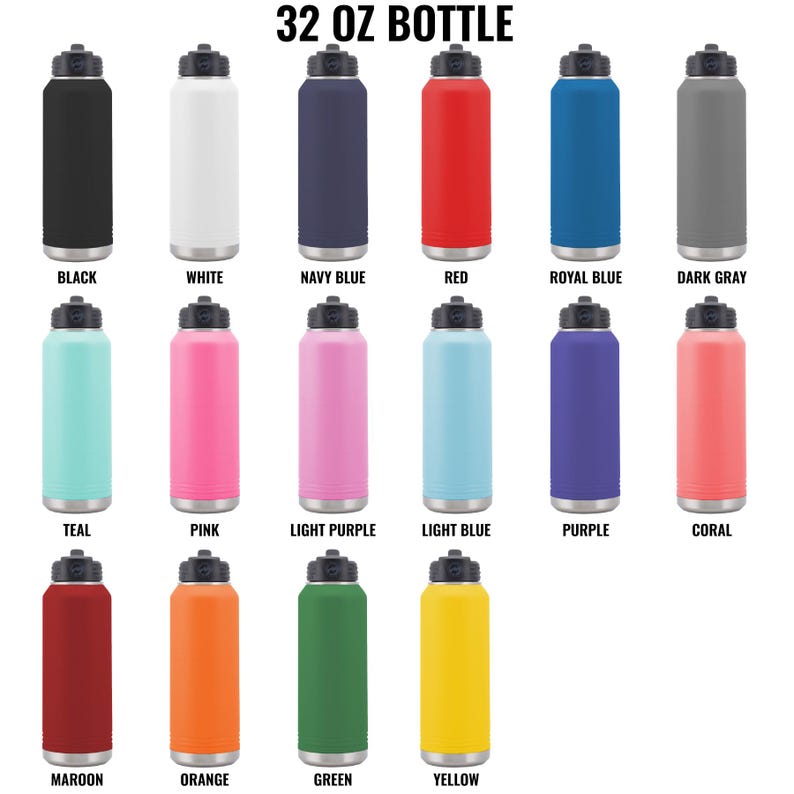 Custom Laser Etched NORTH CAROLINA HEART Water Bottle - 20 oz or 32 oz image 4
