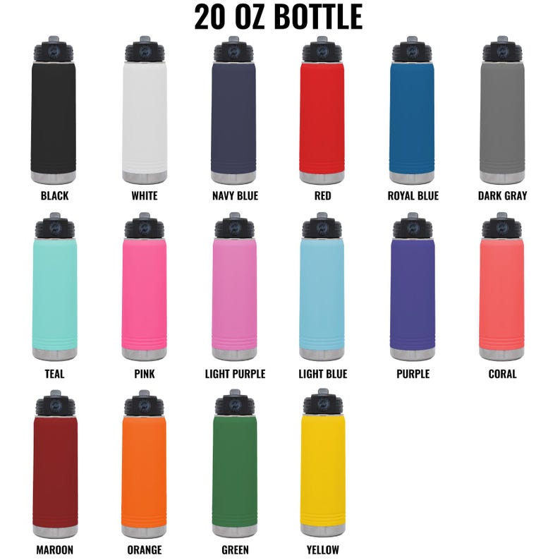 Custom Laser Etched NORTH CAROLINA HEART Water Bottle - 20 oz or 32 oz image 3