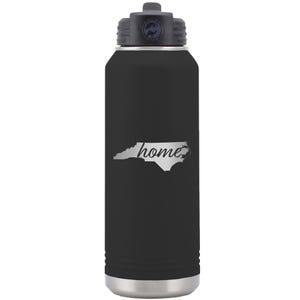 Custom Laser Etched North Carolina Home Water Bottle - 20 oz or 32 oz zdjęcie 6