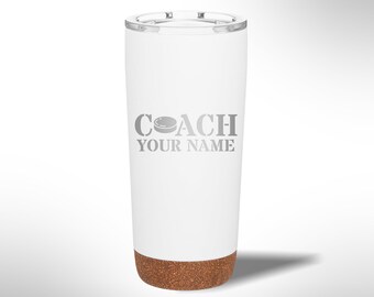 Custom Laser Etched Hockey Coach 20 oz Tumbler
