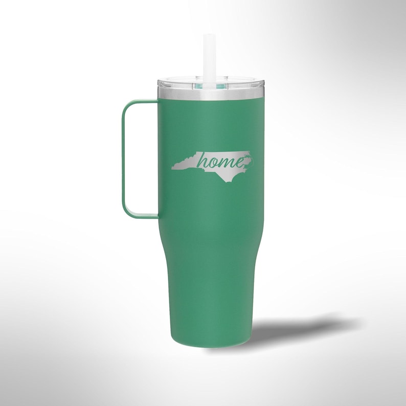 Custom Laser Etched North Carolina Home 40 oz Tumbler Mug Bild 1