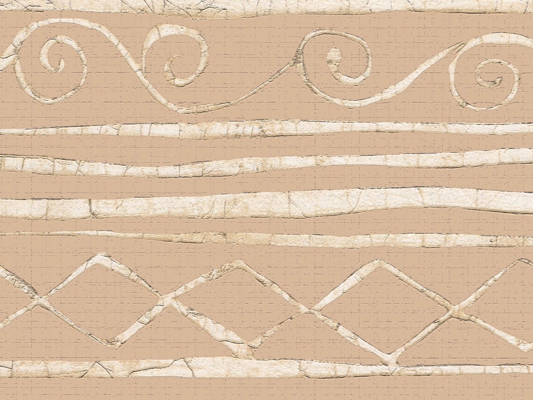 Abstract Tan Lines Wall Border Retro Design - Etsy