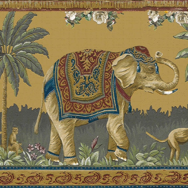 Blue and Mustard Wallpaper Etsy