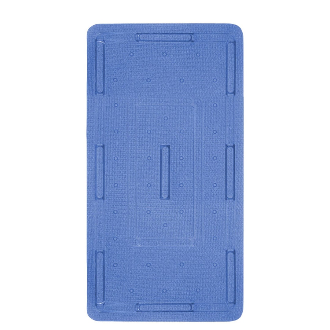 Shower Mat With Suction Cups 28 X 15, Classic Blue Waterproof Nonslip