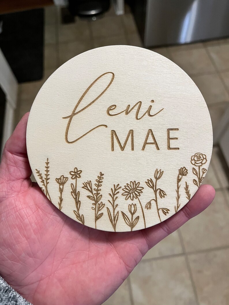 Baby Announcement Sign With Birth Stats | Wood Sign for Name Reveal ...