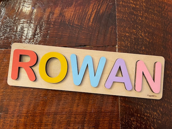 Wooden Name Puzzle, Valentines, Easter Gift for Kids, Basket Stuffer, Puzzles for Toddlers, Montessori, First Birthday Gift, Baby Shower