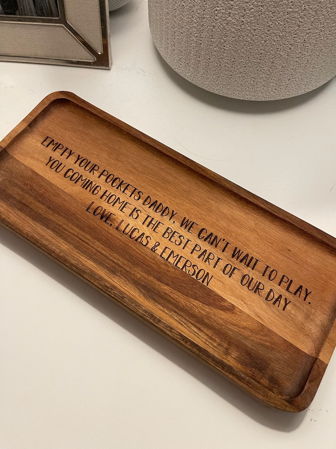 Snap up Valet Tray, Wallet Phone and Key Holder, Empty Your Pockets