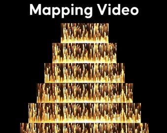 Luxury 3D Cake Projection Mapping Video, 6 Tier Birthday Cake Animation MP4, Editable Canva Event Template