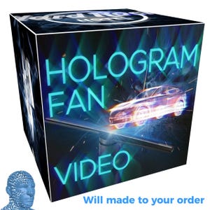 Custom 3D Hologram Fan Video – 3D Animation for LED Hologram Display, Spinning Fan or Wall. Personalized & Made to Order for Your Brand