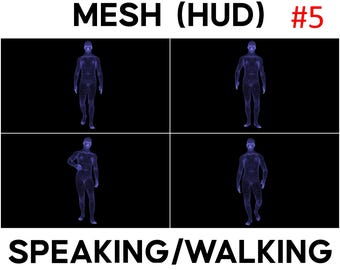 3D Talking Wireframe Human Loop, Futuristic Running Mesh Character Animation, Sci-Fi HUD Digital Visual #5