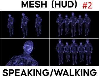 Futuristic 3D Mesh Talking Character Animation, Running Wireframe Man, HUD Style Motion Graphics Loop Video #2