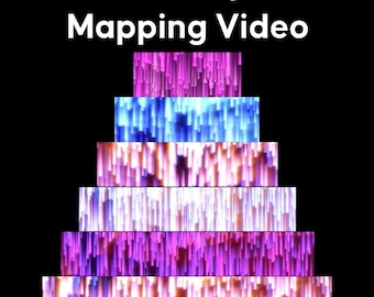 Luxury 3D Cake Projection Mapping Video, 6 Tier Event Cake Animation, Editable Canva Template MP4