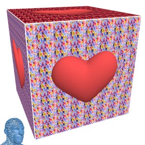 Pack of 10 Stereograms – Hidden Images & Optical Illusions. A Loving Heart Design. Unique and Meaningful Gift for Love and Special Occasions