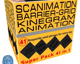 Animated Scanimation Card Set: 41 Popular Phrases (Digital Download PNGs)