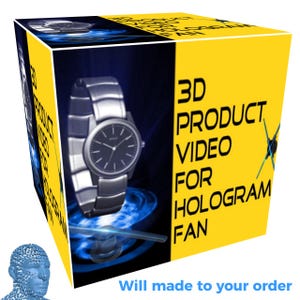 LED ファン用のカスタム 3D ホログラム ビデオ – パーソナライズされた製品アニメーション。オーダーメイドで製作され、ホログラム ファン プロジェクターに合わせて最適化されています。