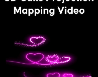 3D Wedding Cake Projection Mapping Video, 6 Tier Cake Animation MP4, Editable Canva Template, Luxury Event Decor