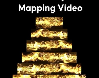 3D Cake Projection Mapping Video, 6 Tier Wedding Cake Animation MP4, Editable Canva Template, No AI Custom Birthday Event Visual