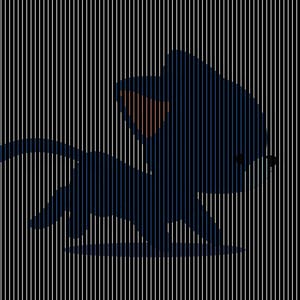 Escaneamento de gato fofo em execução, animação de grade de barreira, cinegrama, arte de imagem em movimento, ilusão de ótica, cartão animado, brinquedo ótico.