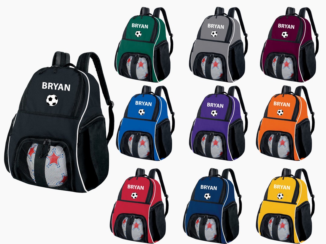 Personalized soccer bags clearance with ball holder