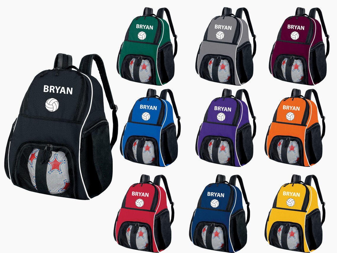 Personalized Volleyball Backpack With Name & Embroidered Etsy