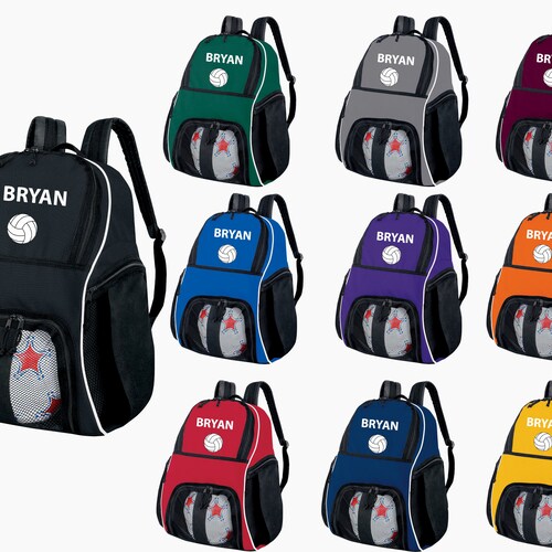 Personalized Volleyball Backpack With Name & Embroidered Etsy