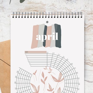 Habit Tracker Nora  / Calendar / Habit / Organizer / Floral Calendar / Notepad / Gift for Her / Planner Pages / Track Habits / Organized