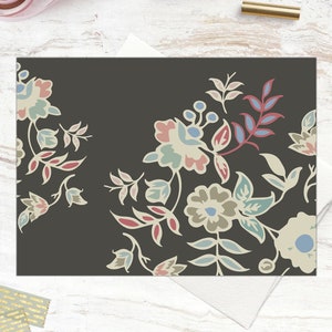 Note Card Set Jane Gray / Set of 4 Note Cards / Postcard / Blank Greeting Cards / Floral Cards / Card Set / Blank Note / Pretty Stationary