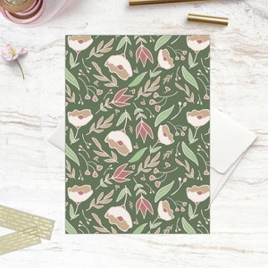 Note Card Set Emma Pattern / Handmade Cards / Floral / Set of Note Cards / Greeting Cards / Blank / Floral Cards / Card Set / Blank Card Set