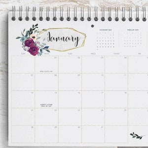 2025 Calendar Sophia / 2025-2026 Wall Calendar / School Calendar / Gift / Spiral Bound Calendar / Calendar / Organizer / 2026 Calendar