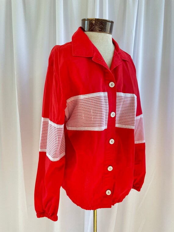 The Sam: 80s Vintage Red and White Long Lightweig… - image 7