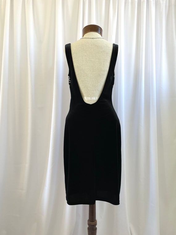 The Sally: 90s Vintage Black Velvet Square Neck J… - image 9