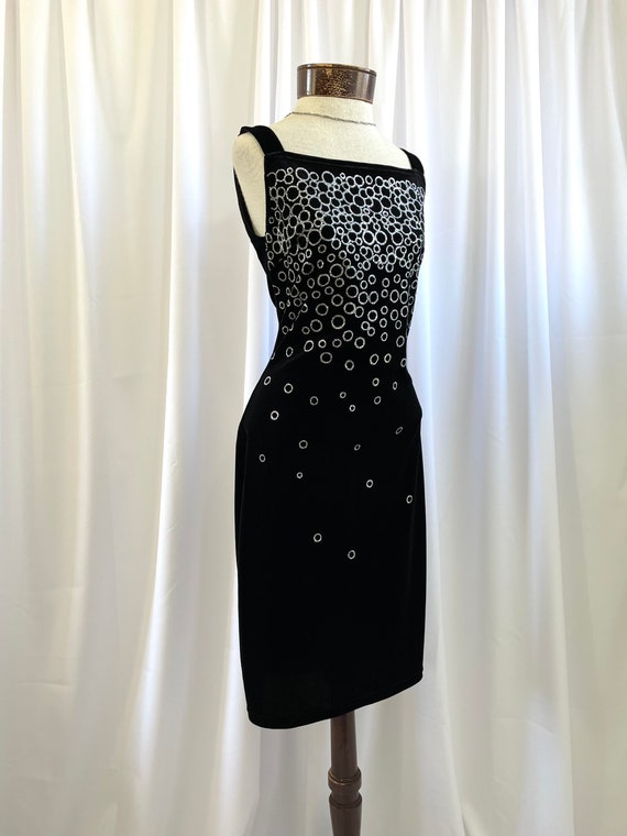 The Sally: 90s Vintage Black Velvet Square Neck J… - image 2