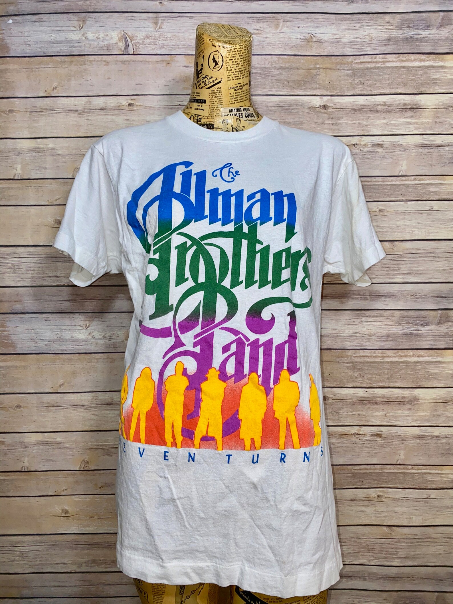 Vintage 90s The Allman Brothers Band Seven Turns Tour Tshirt Etsy