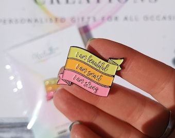 Pin de esmalte positivo: regalo de afirmación, accesorio para la salud mental