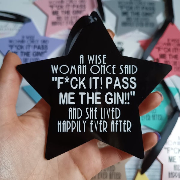 A wise woman, Gin quotes, Gin Gifts, Gin lover, funny plaques, Token gifts, Secret Santa gifts, Gin gifts for her, sweary gifts